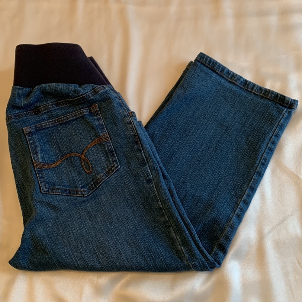 Motherhood Maternity Capris, denim, size Small